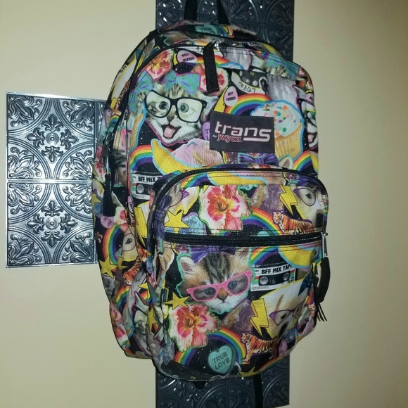 Jansport Handbags - Jansport 80's Motif Backpack Laptop Bag School Bag